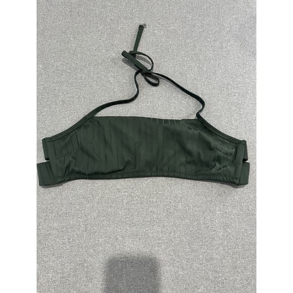 Lululemon Other - NWT Lululemon Size XL Ribbed Halter Cross Back Top Bikini Swim Olive